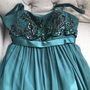 Designer Prom, Wedding Midi Green Dress Size Small